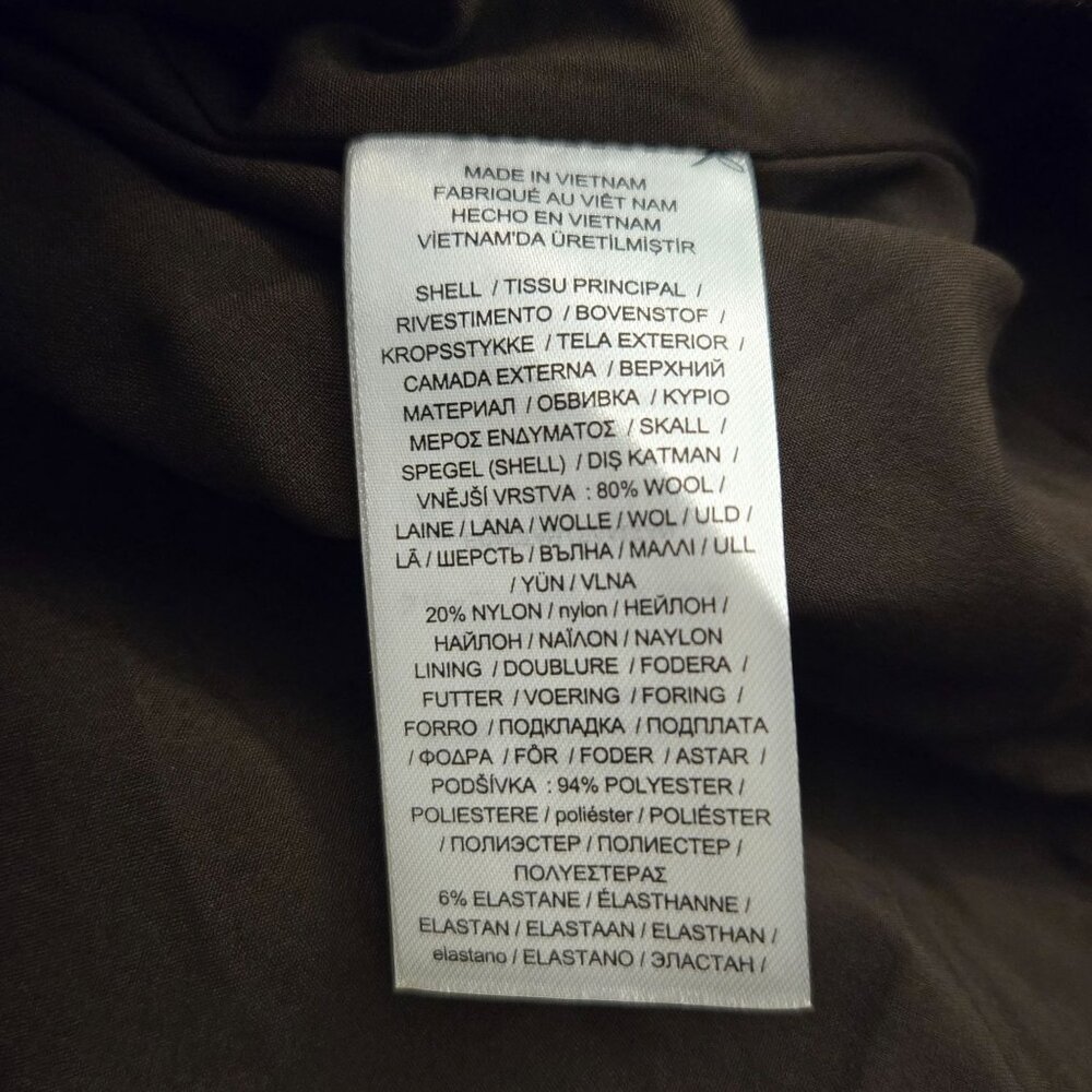 Ralph Lauren Double-Breasted Herringbone Coat 14 Tan Multi Wool Academia NWT - Picture 11 of 13